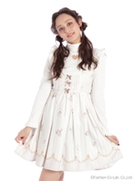 ストライプティーカッププチリボンジャンパースカート/ピンク