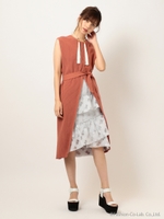 フロントスリットワンピ/レンガ