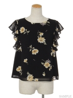 オリジナルポピーフラワー柄ブラウス/ピンク