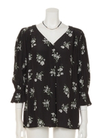 チョーカー付袖ボリュームブラウス(特殊ブラック、特殊ホワイト)/特殊ブラック