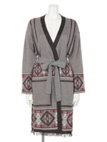 ネイティブJQニットガウンC/D/柄WHT