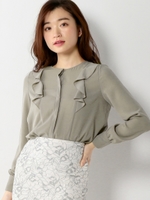 〓●JOC PE フリル ヒヨクブラウス/OFF WHITE