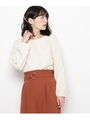 バルーンスリーブブラウス/ライトベージュ(051)