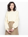 バルーン袖ニットプルオーバー/レモンイエロー(031)