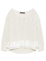 メランジフリンジプルオーバー/DESERT