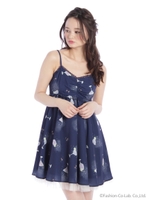 カクテル柄キャミワンピース/コン