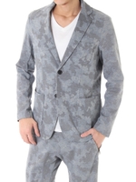 【AZUL by moussy】カモフラポンチテイラードジャケット/L/GRY