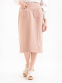 ダブルスリットIラインスカート/ピンクベージュ