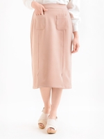 ダブルスリットIラインスカート/ピンクベージュ