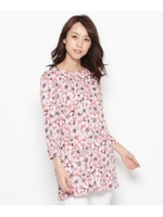 花柄チュニックワンピース/グリーン(122)