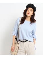 前後差ボートネックニット/ピンク(072)