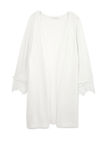 袖レースレースカーディガン/ホワイト(030)