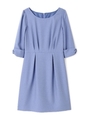 袖リボンワンピース/アイスブルー(110)