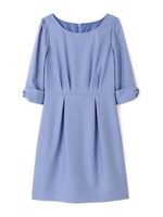 袖リボンワンピース/アイスブルー(110)