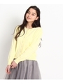 くるみボタンカーディガン/レモンイエロー(031)