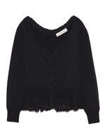 クロシェレイヤードカーディガン/NVY