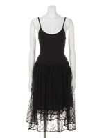 すずらんレースペチワンピース/ブラック