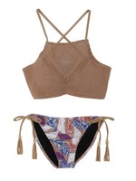 アメスリクロシェ×フェザーボトムSwim wear/ベージュ