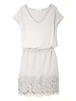 ヘムフラワーレースワンピース/ブルー(110)