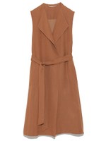 リネン混2wayベスト/BLK