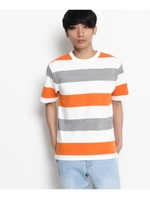 マルチボーダーTシャツ/ブルー(392)