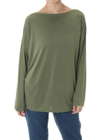 【AZUL by moussy】2WAYバックネックデザインプルオーバー/KHA