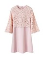 レース切替ワンピース/ピンク
