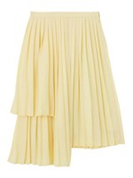 レイヤードプリーツスカート/ライトイエロー