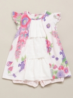 BABY グラジオラスブーケプリント ワンピース/イエロー