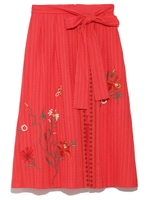 ラップ刺繍ショートパンツ/WHT