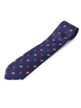 FRANCO BASSI シルクペイズリープリントネクタイ/ブルー(792)