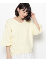 バルーンスリーブニット/オフホワイト(003)