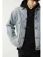 【AZUL by moussy】WranglerダメージビッグGジャン/BLU