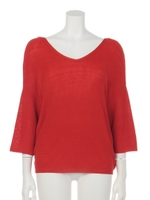 インナーSET背中開きニット/レッド
