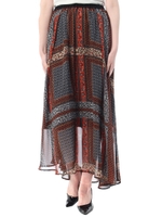 【AZUL by moussy】パネルスカーフ柄ランダムロングスカートMOOK番号93065/柄NVY