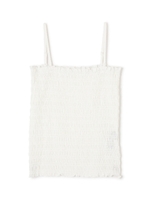 シャーリングレースキャミソール/ホワイト(030)