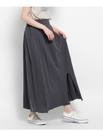 天竺スリットマキシスカート/グレー(812)