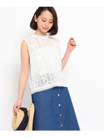 haupia レースノースリーブシャツ/アイボリー(004)