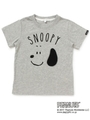 スヌーピー 耳付きプリントTシャツ(PEANUTS)/グレー(012)