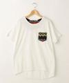 ポケット柄切り替えゆるTシャツ
