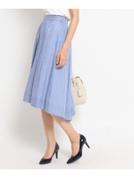 テールカットストライプスカート/ブルー(392)