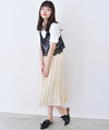 ラメ消しプリーツスカート