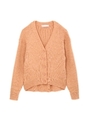 《BLANCHIC》ミドルゲージリブニットカーディガン/ライトオレンジ(150)