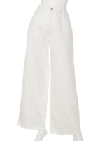 【LATINA】ホワイトデニムワイドパンツ/WH