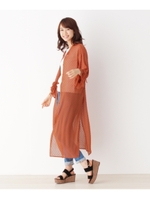 〔洗える〕カットドビー楊柳シャツワンピース/レッド(062)