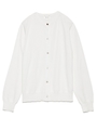 ビジュー釦カーディガン/WHT