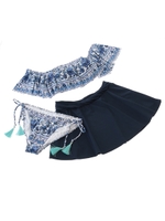 【水着】《3点SET》オフショルダースイムウェア/サーモンピンク