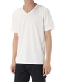 【AZUL by moussy】汗染み防止天竺Vネック半袖T/WHT