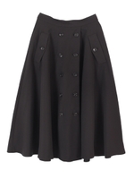 トレンチ風フレアスカート/オフホワイト