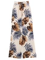 【店頭人気】カラーリーフボリュームワイドパンツ/BEIGE